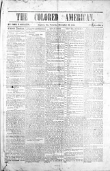 Prima pagina di The Colored American, 30 dicembre 1865