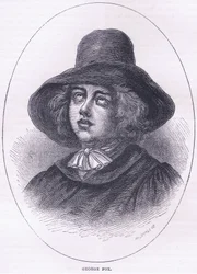 George Fox 1651, illustrazione da Cassells History of the United States pub. da Petter & Galpin c.1890