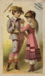 Ragazza che mette un fiore all