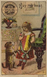 Ragazza e cane che chiede l