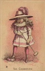 Ragazza che gioca a croquet, La Campionessa