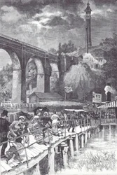 High Bridge sul fiume Harlem, che trasporta acqua fresca dalla contea di Westchester al serbatoio di Central Park