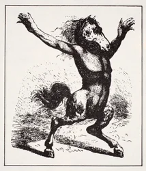 Demone acquatico kelpie, da Guida mondiale a gnomi, fate, elfi e altri piccoli esseri di Thomas Keightley (1789-1872), pubblicata nel 1880