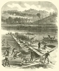 Posa dei pontoni per il corpo di Sedgwick, aprile 1863