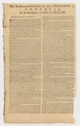 Lettera delle Dodici Colonie Unite agli abitanti della Gran Bretagna