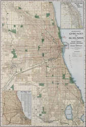 Mappa di Chicago e sobborghi