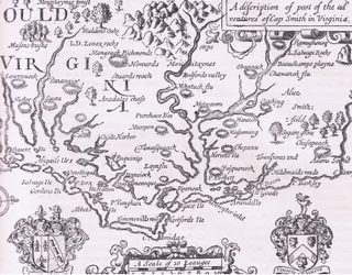 Mappa della Virginia, illustrazione da Cassell