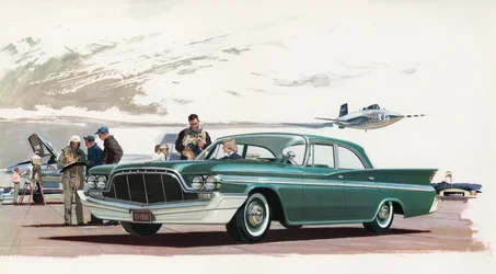 Nuova auto DeSoto e piloti di jet