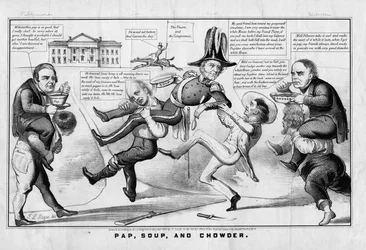 Papà, zuppa e chowder, pubblicato da Currier & Ives, New York, 1852