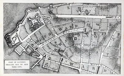 Parte della mappa più piccola di New York City di Bernard Ratzer