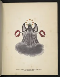Tavola 1. Un angelo oscuro. Spectropia; o sorprendenti illusioni spettrali che mostrano fantasmi ovunque e di qualsiasi colore, ecc. serie 1. J.H. Brown, 1864