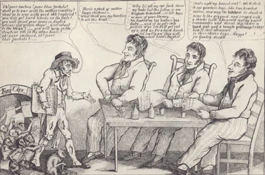 Cartone politico alla vigilia della guerra del 1812, c.1812