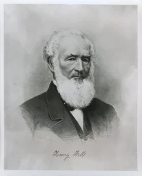 Ritratto di Henry Wells (1805-78) co-fondatore di Wells Fargo & Co.