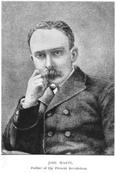 Ritratto di Jose Marti (1853-95) da The Story of Cuba di Murat Halstead, pubblicato nel 1898