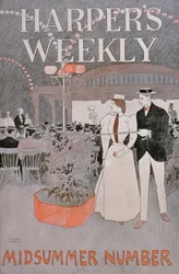 Poster pubblicitario per Harpers Weekly, Numero di mezza estate