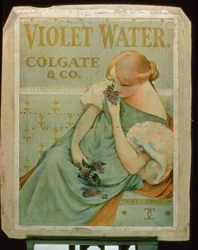 Poster pubblicitario per Violet Water, di Colgate & Co.