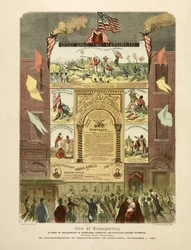 Poster che celebra "Emancipazione nel Maryland, 1 novembre"