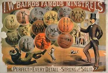 Poster per I. W. Bairds Famous Minstrels