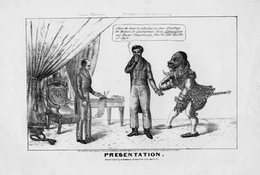 Presentazione, pubblicato da H R Robinson, New York, 1839