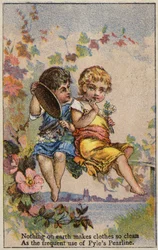 Ragazze carine sedute su un ramo