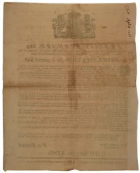 Proclamazione in nome di Francis Bernard, Governatore della Baia del Massachusetts: annuncio di un giorno di digiuno durante la guerra franco-indiana, 8 aprile 1761