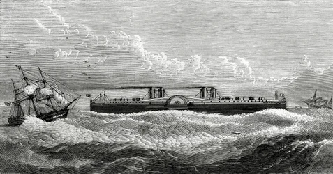 Proposta di traghetto tra Dover e Calais, illustrazione da Appletons Journal, 4 maggio 1872