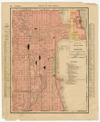 Mappa della porzione centrale di Chicago, Illinois di Rand McNally & Company