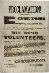 Manifesto di reclutamento che richiede tremila volontari, 9 luglio 1861