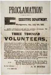 Manifesto di reclutamento che richiede tremila volontari, 9 luglio 1861