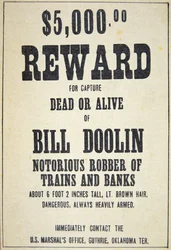 Manifesto di ricompensa per Bill Doolin (1858-96)