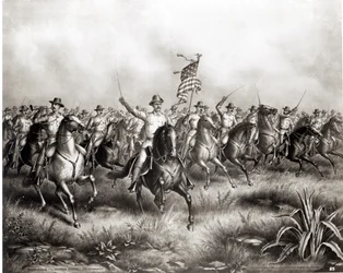 Rough Riders: Colonnello Theodore Roosevelt, comandante degli Stati Uniti a San Juan Hill, Santiago, Cuba, 1898