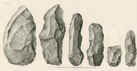 Serie di scarti dalla cava di riolite della South Mountain