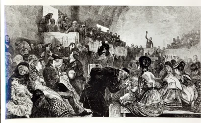 Servizio nel Tabernacolo Mormone a Salt Lake City, 1871