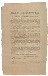 Stato del Massachusetts in Convenzione, Costituzione dello Stato, 16 giugno 1780
