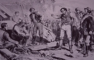 Lavoratori in sciopero minacciano lavoratori non in sciopero in un cantiere