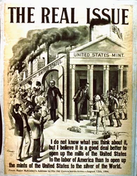 La vera questione - Un poster che sostiene che gli Stati Uniti aprano i loro mulini al lavoro americano