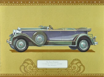 The Sport Phaeton, A Custom Eight by Packard, pub.1930 (litografia a colori)