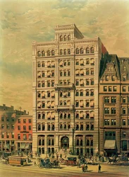 Edificio della Standard Oil Company, 26 Broadway, New York, pub. da Root and Tinker, 1886