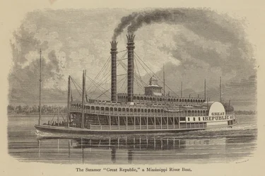 Il piroscafo "Great Republic," una barca del fiume Mississippi