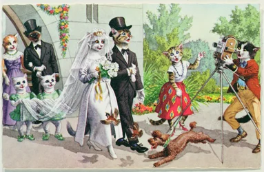 Il matrimonio, cartolina americana dei primi del XX secolo