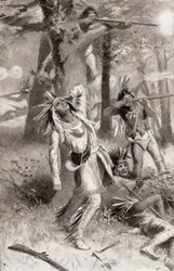La morte di Tecumseh durante la Battaglia del Tamigi, 5 ottobre