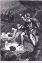 Gli ultimi momenti di Sir Humphrey Gilbert, illustrazione da Cassell