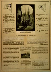 Abbiamo bisogno di un esercito per proteggerci, opuscolo di propaganda della National Security League, c.1914-18