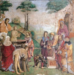 Martirio di Santa Cecilia, Oratorio di Santa Cecilia, Bologna, Emilia-Romagna, Italia