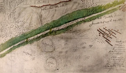 Carta topografica del campo di battaglia di Little Big Horn