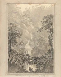 Vedute in Inghilterra, Scozia e Galles: Locanda al Ponte del Diavolo, con la Cascata del Mynach