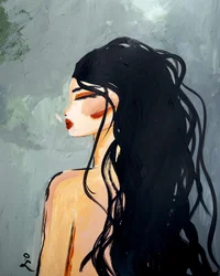 Profilo di una donna serena