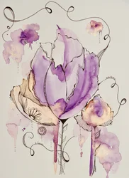 Abstract Floral Gold