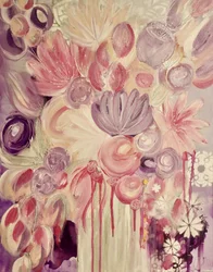 Fiori rosa tenue e viola