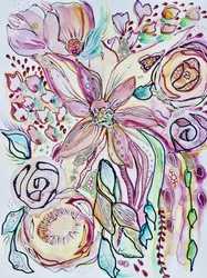 Fiori astratti dai colori vivaci